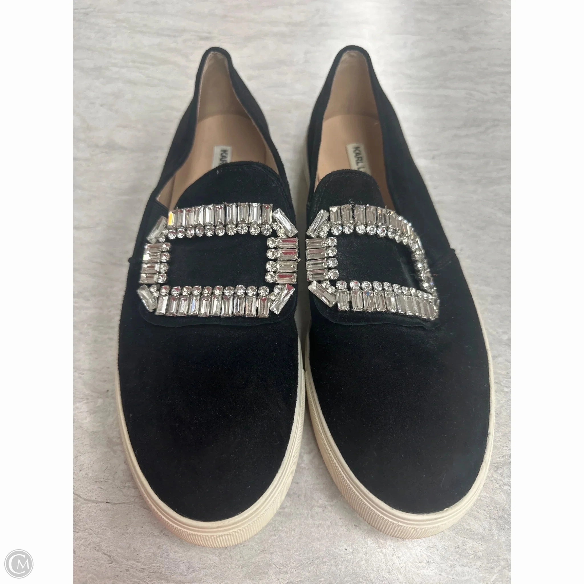 Shoes Designer By Karl Lagerfeld In Black, Size: 10 Run Free World Step