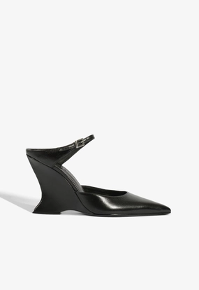 Siena Buckle Mule Leather Pump Street Mood