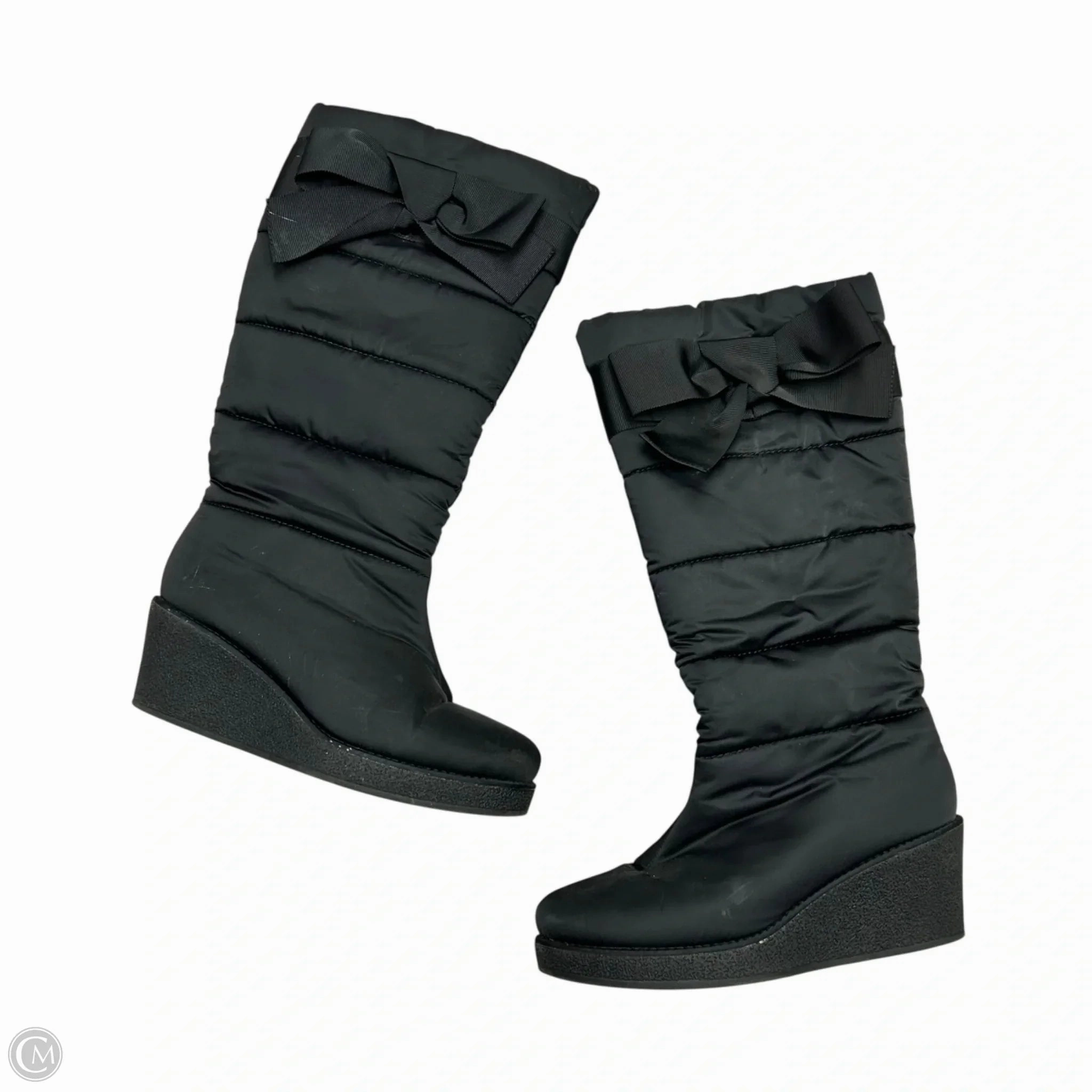 Flexible Design Boots Designer By Kate Spade In Black, Size: 9