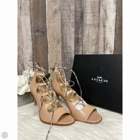 Shoes Designer By Coach In Tan, Size: 9 Mom Safe Feather Light Modern Commuters