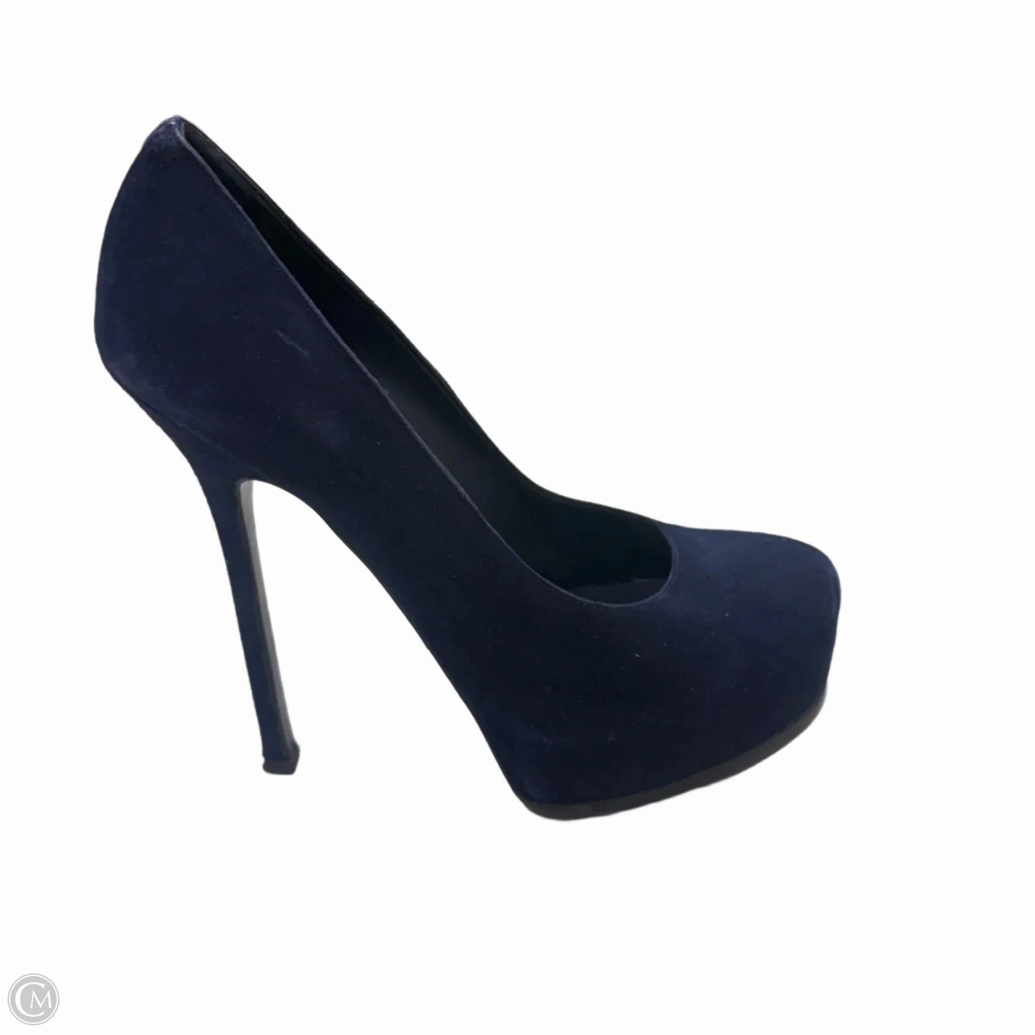 Shoes Luxury Designer By Yves Saint Laurent In Navy, Size: 10.5 spring fresh Style Goal