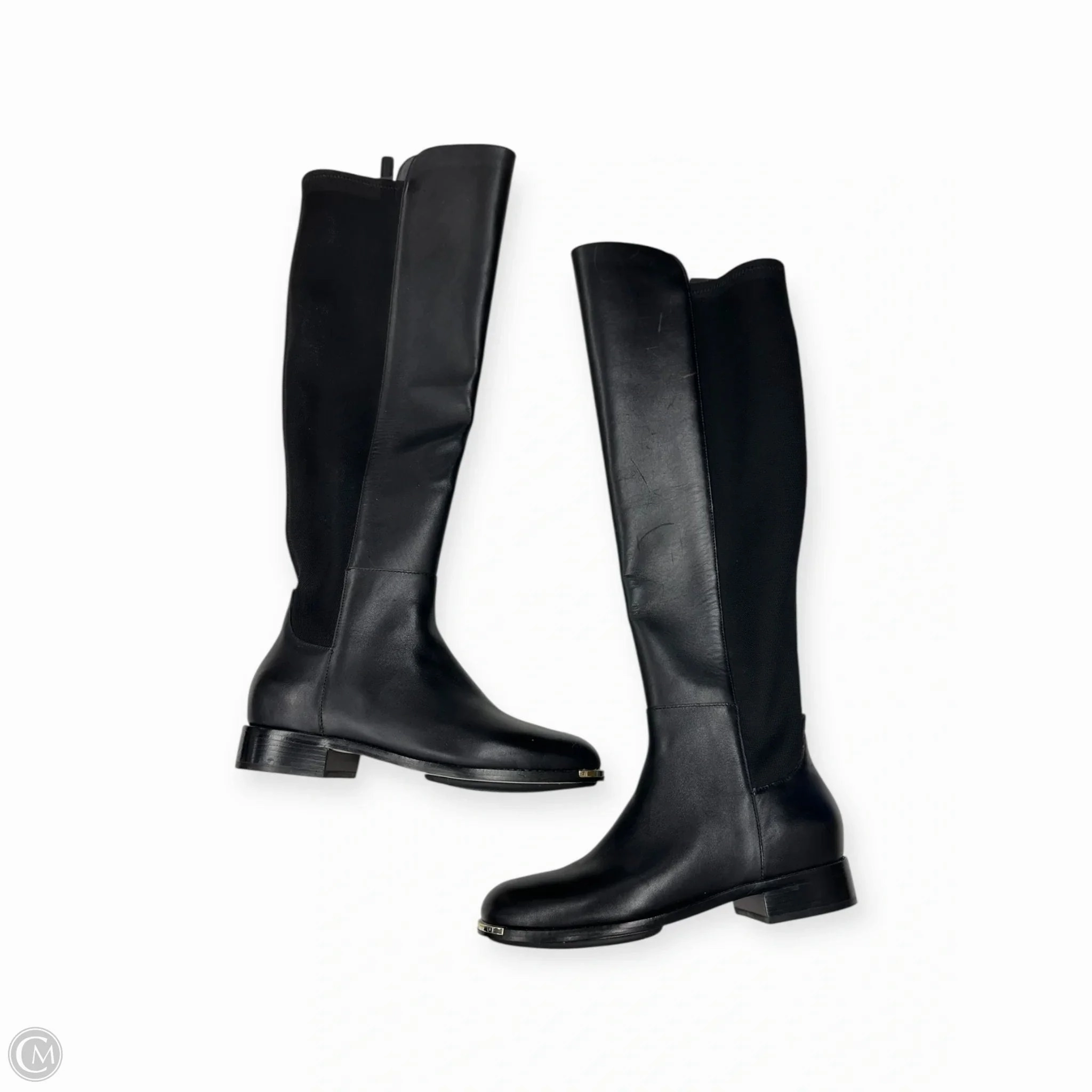 ventilation channels Chunky Sole Boots Knee Flats By Cole-haan In Black, Size: 6.5