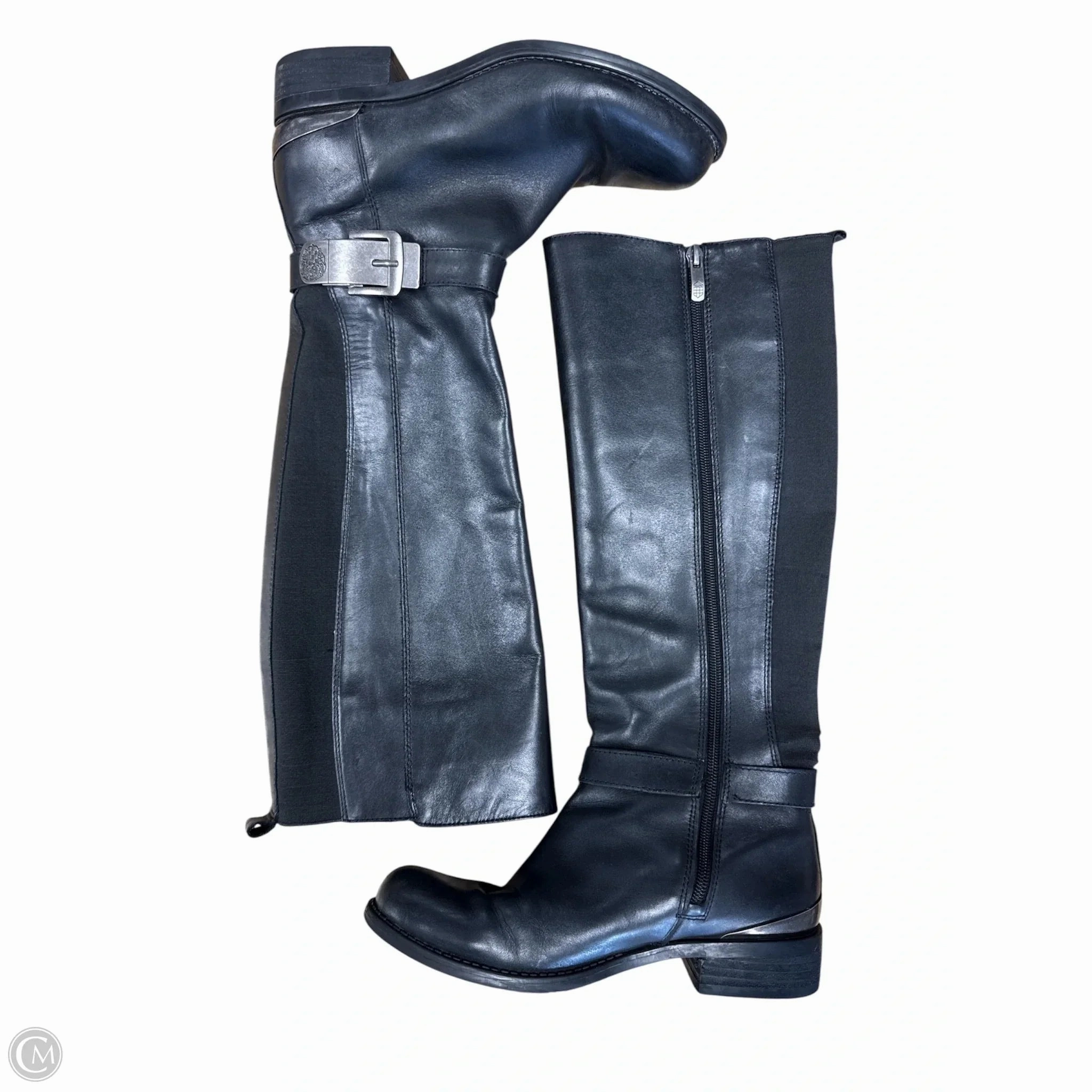 Boots Knee Flats By Vince Camuto In Black, Size: 7 Wind Shield Rugged Build