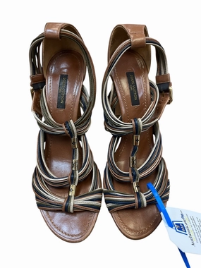 Winter Chill Love Path Shoes Designer By Louis Vuitton In Brown, Size: 8