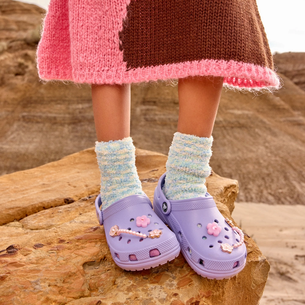 Classic Clog - Kids Stone Glam Breathable mesh design