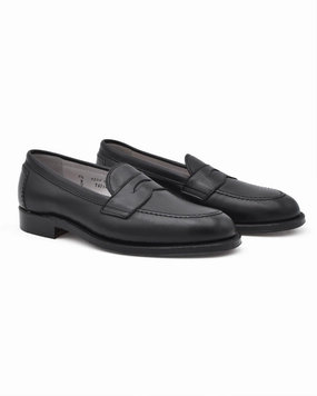 Universal Fit Black Edge Alden 9695F Black Calf Flex Welt Penny Loafer