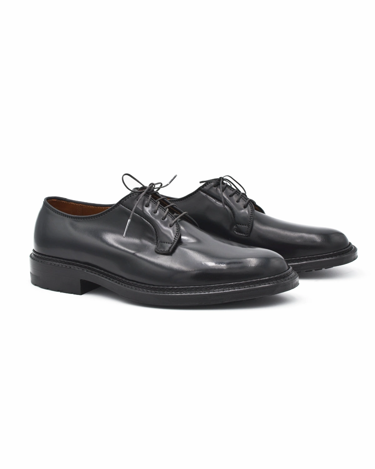 Alden 9901C Black Cordovan Plain Toe Blutcher Proprietary Cushion System Posture aid