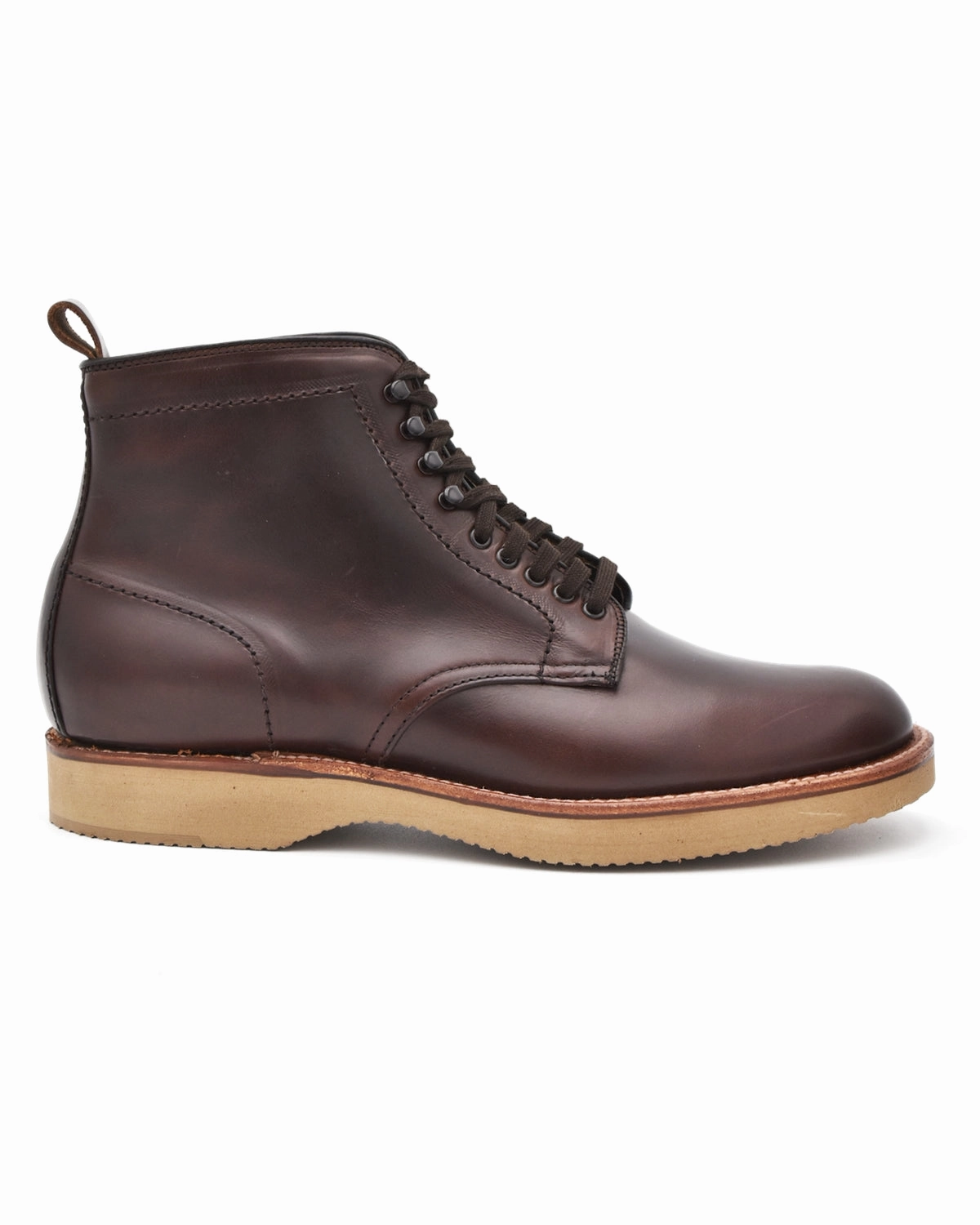 Gloss Finish Bunion Friendly Structure Alden D1850H Brown Chromexcel Plain Toe Boot