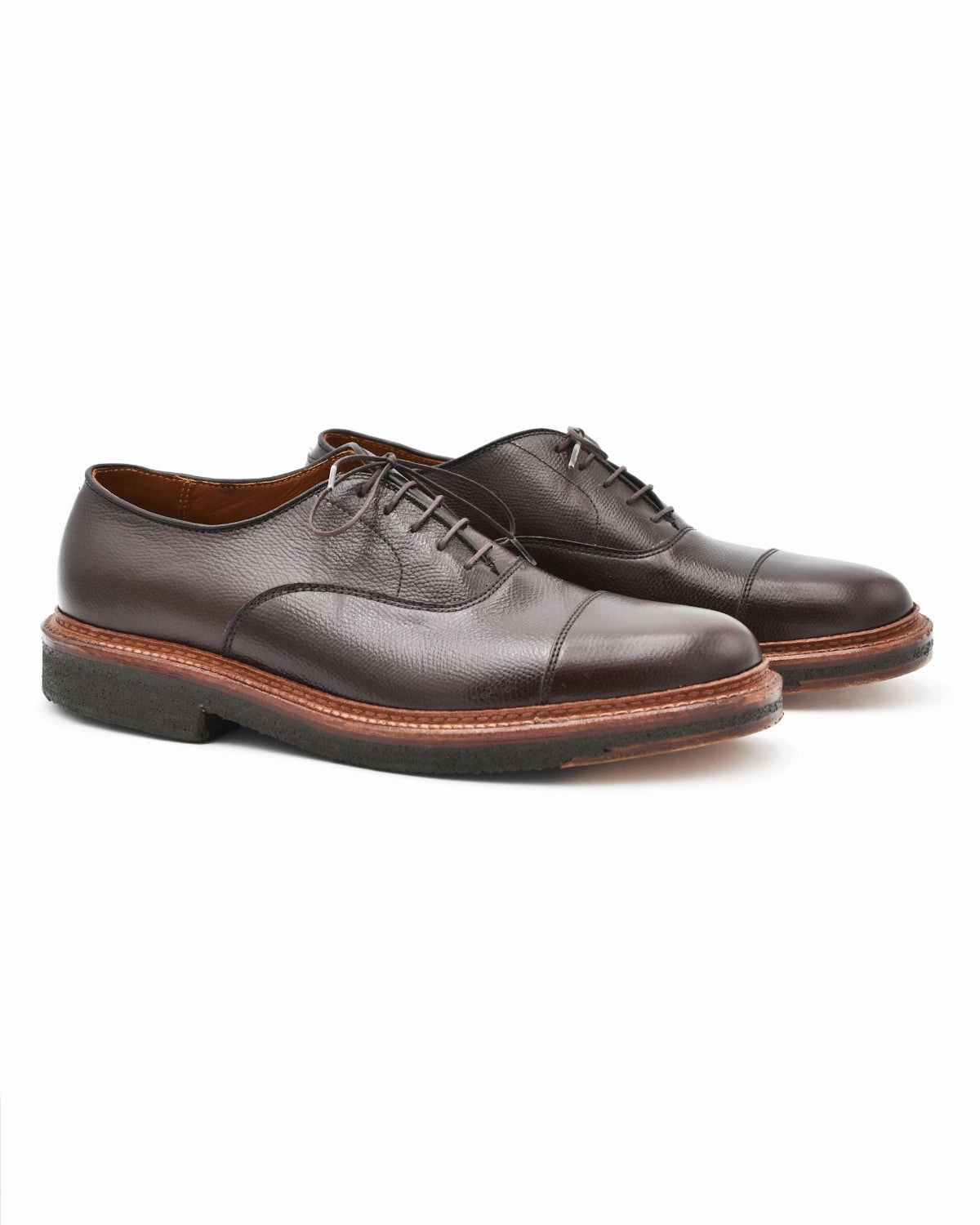 Impact Resistant Heel Alden D2330 Dark Brown Alpine Grain Cap Toe Oxford