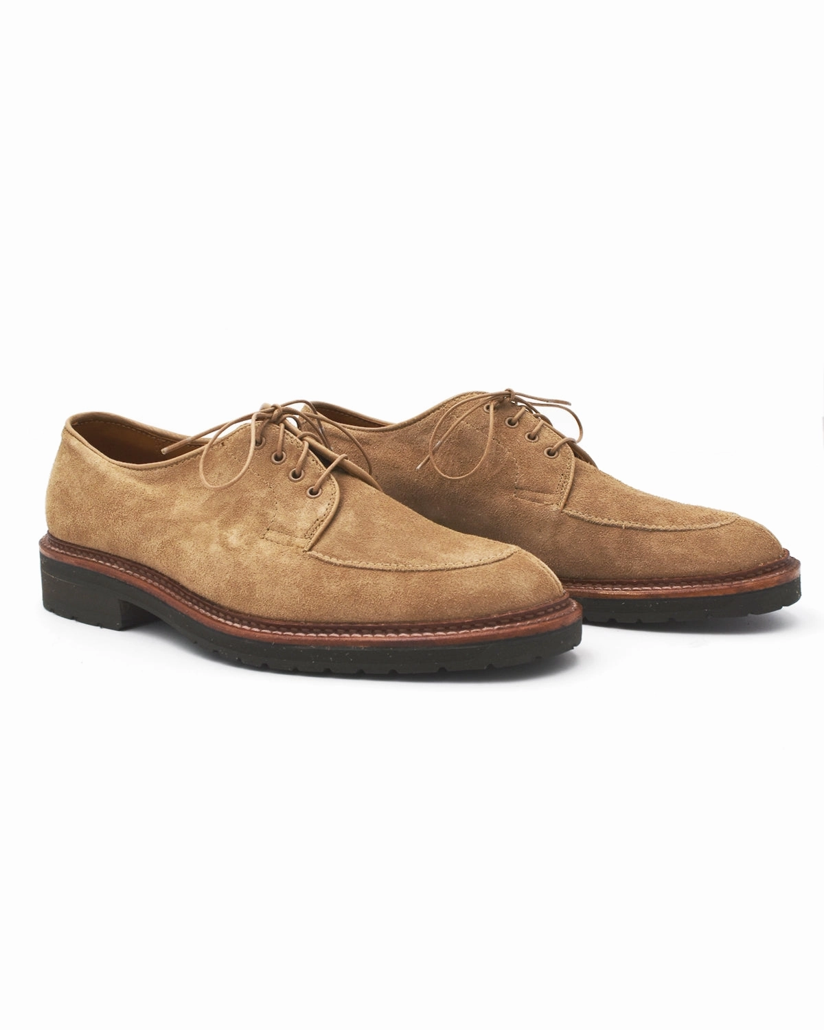 Slip Resistant Sole Alden D2615 Tan Suede Mocc Toe Blucher