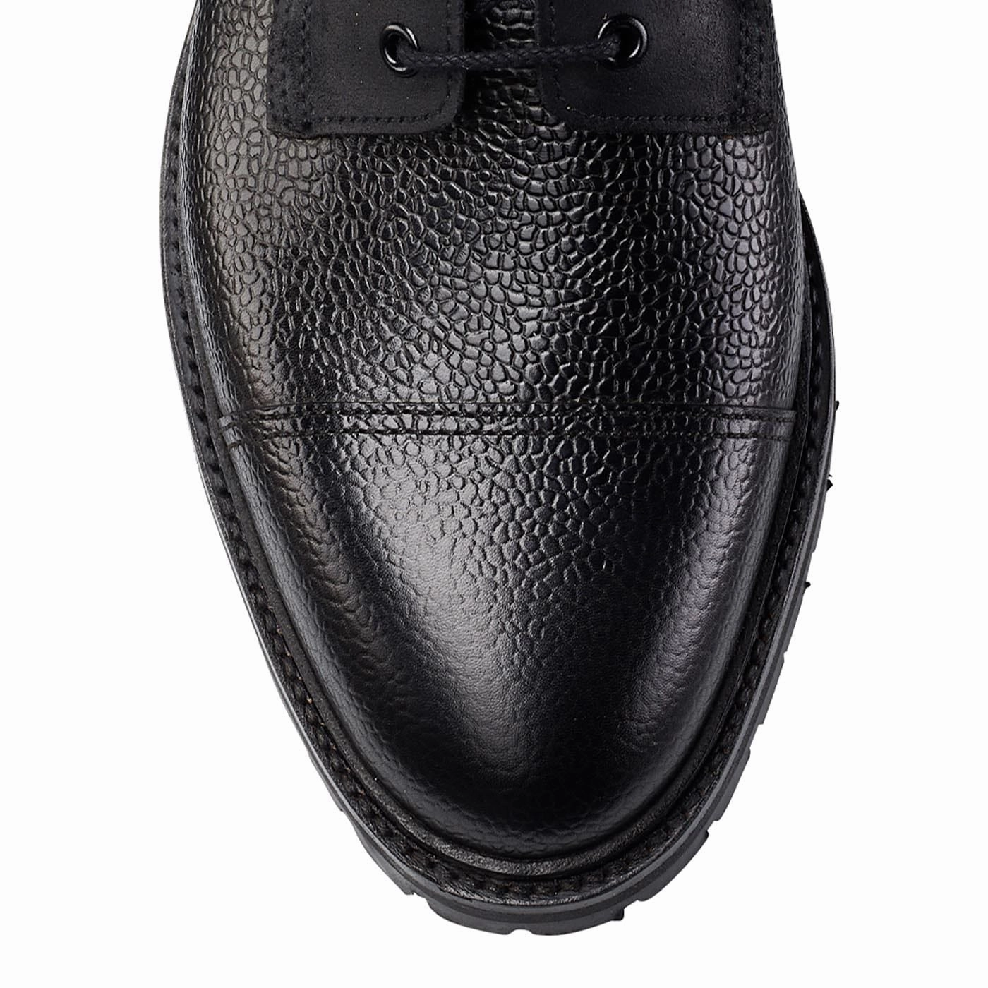 Aldershot Black Scotch Grain & Black Rough-Out Suede Canvas Upper