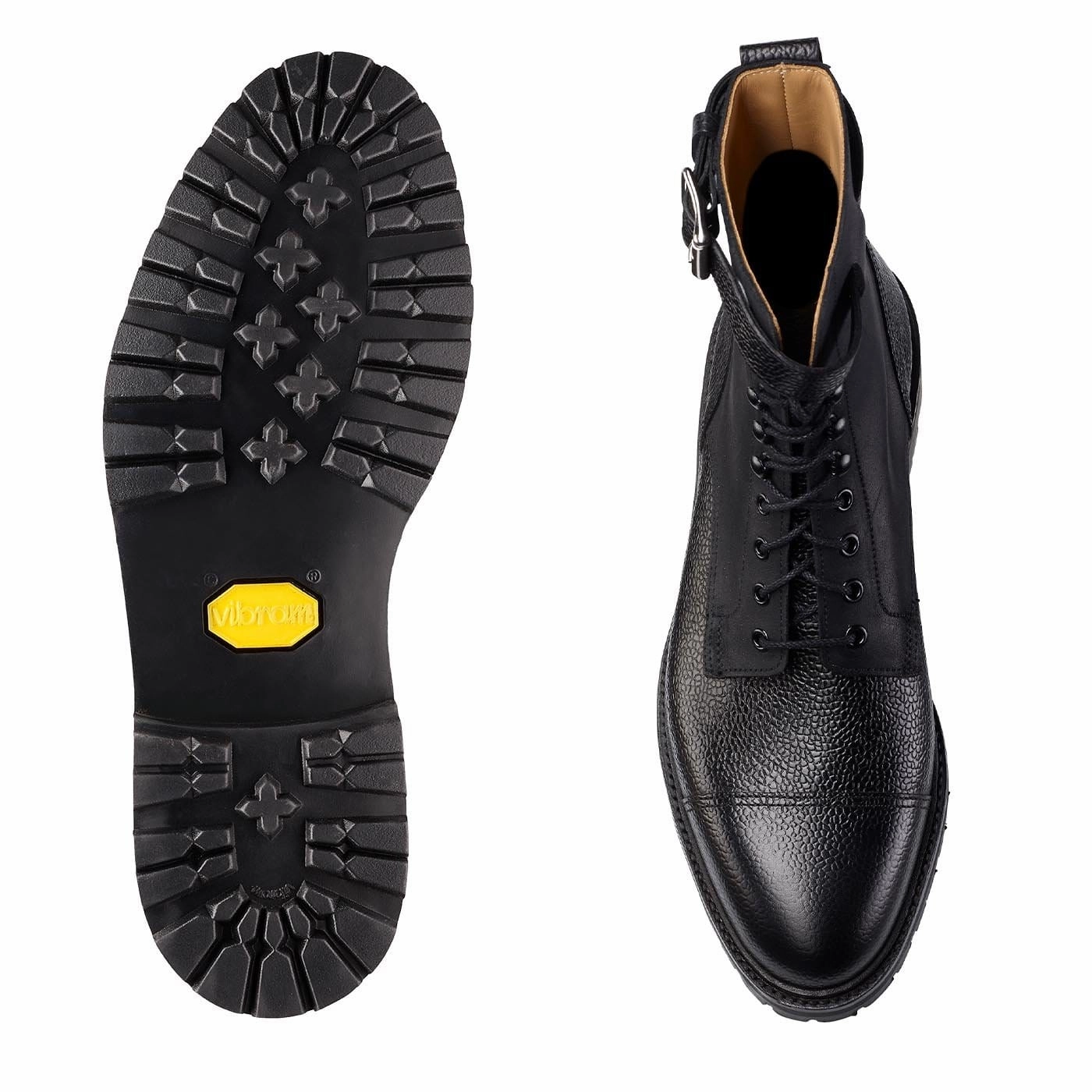 Aldershot Black Scotch Grain & Black Rough-Out Suede Coastal Soft