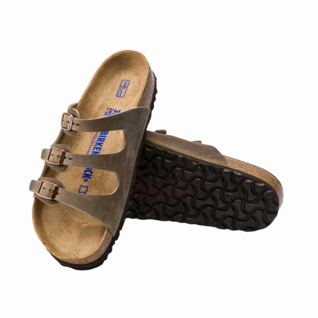 Women's Florida Soft Footbed (Oiled Leather) - Tobacco Brown Travel Shoes Walking Ease Sandals