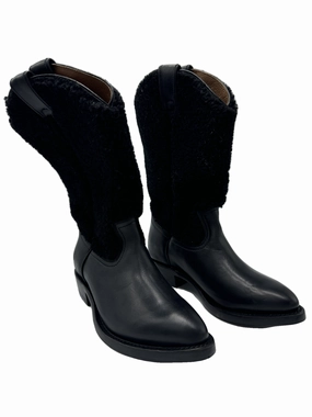 Height Plus Retro Mood Boots Designer By Frye In Black, Size: 6