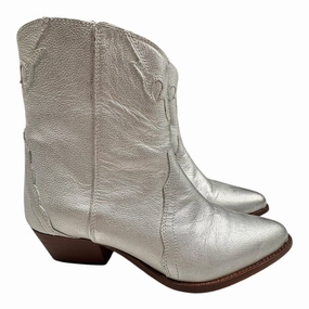 Seamless Fit Boots Western By Free People In Silver, Size:7.5