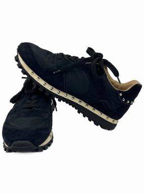 Valentino Suede Rockstud Accent Designer Sneakers   Size: 8 slow walk