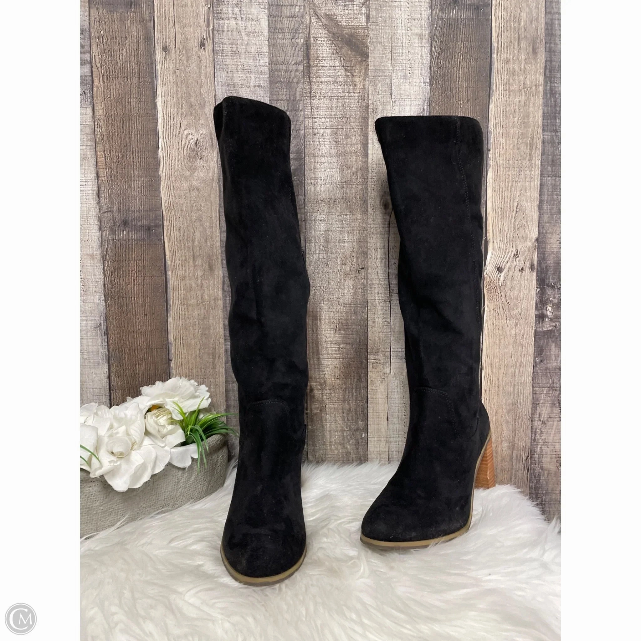 Boots Knee Heels By Target In Black, Size: 9.5 Comfortable Arch Thermal Core Snow Trekker