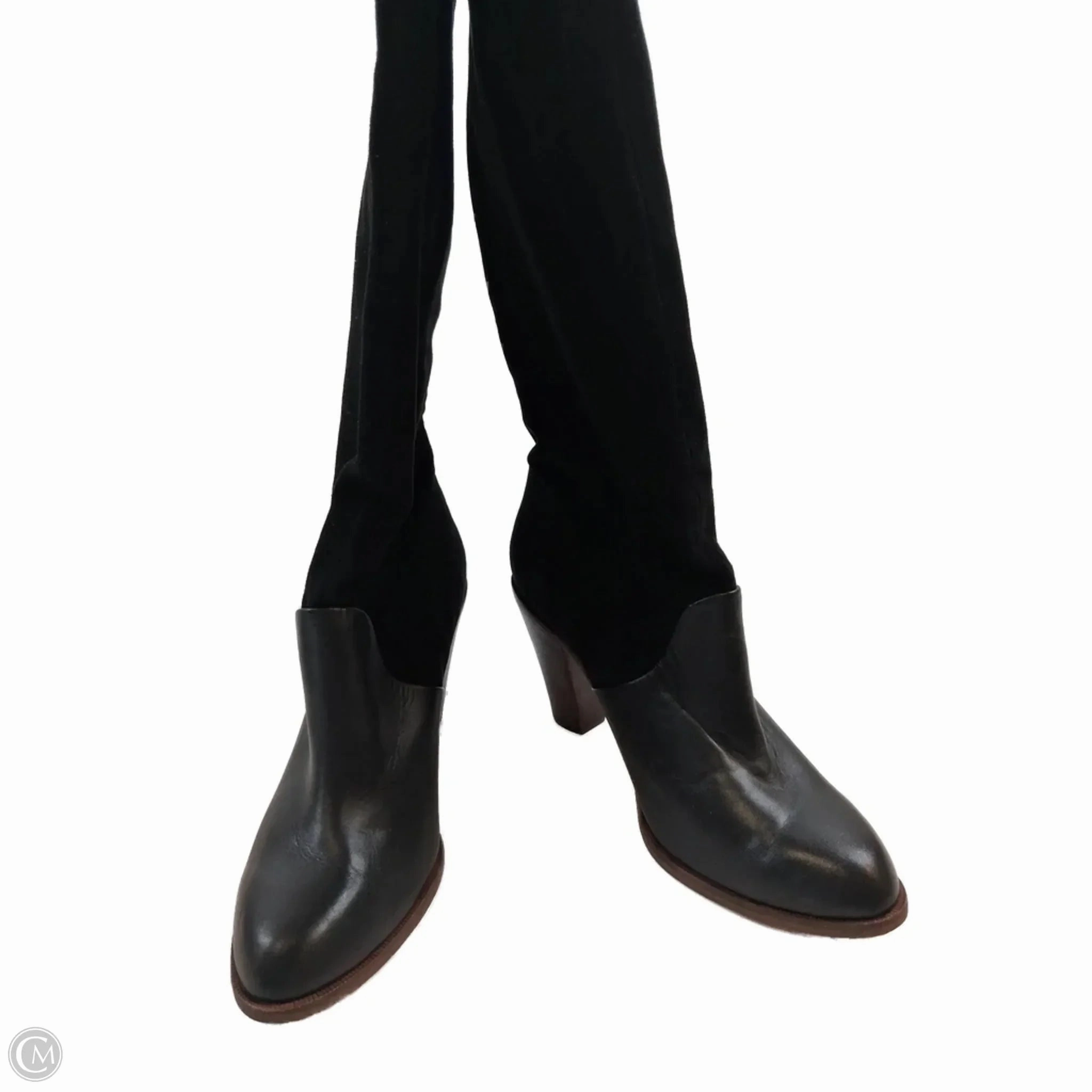 Mud Resistant Rainy Days Storm Proof Boots Knee Heels By Splendid In Black, Size: 10