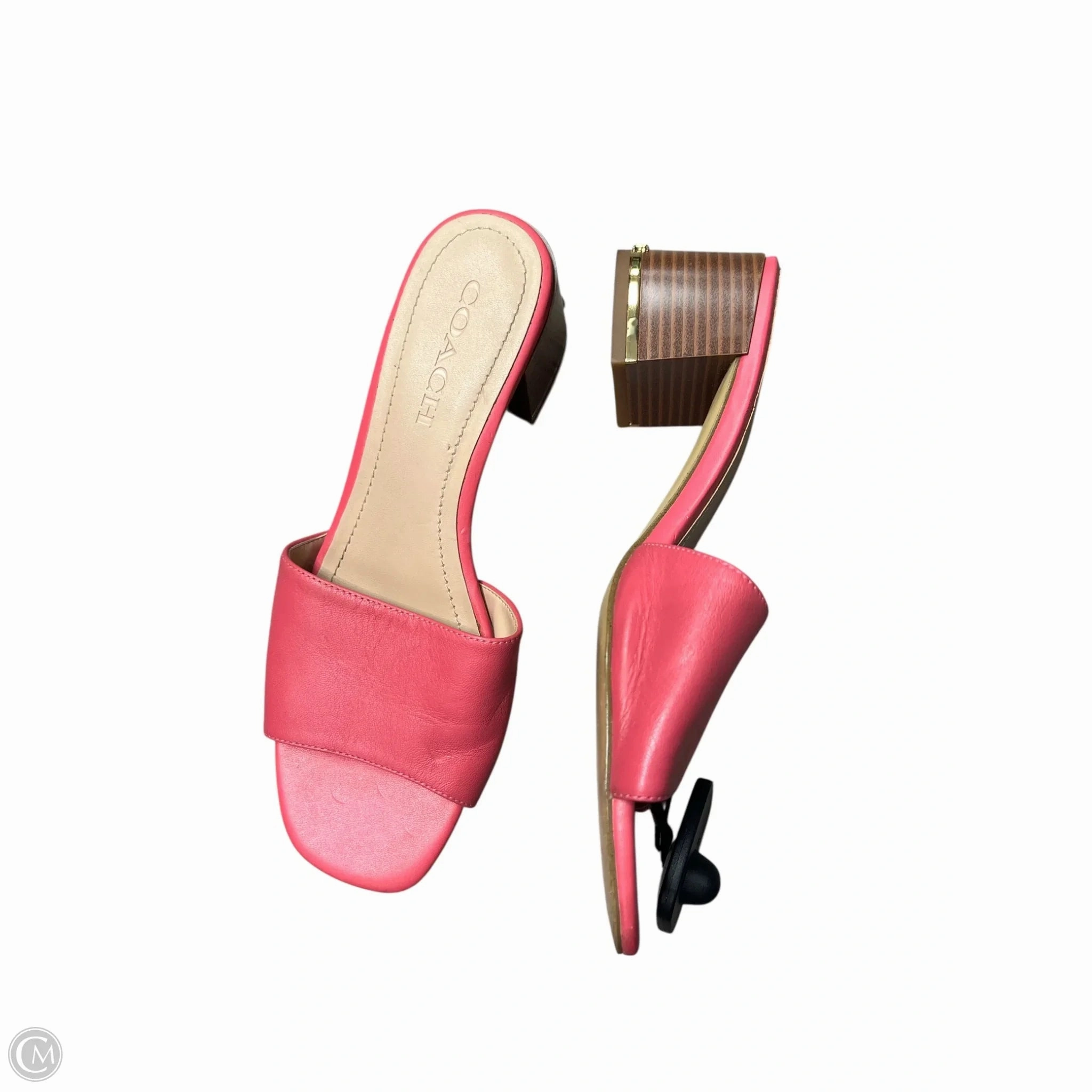 Dinner Look Surf Step Sandals Designer By Coach In Pink, Size: 7.5