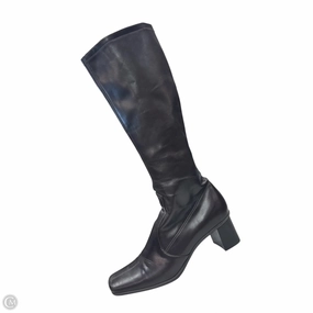 Double Stitched Seams Boots Knee Heels By Franco Sarto In Brown, Size: 9.5