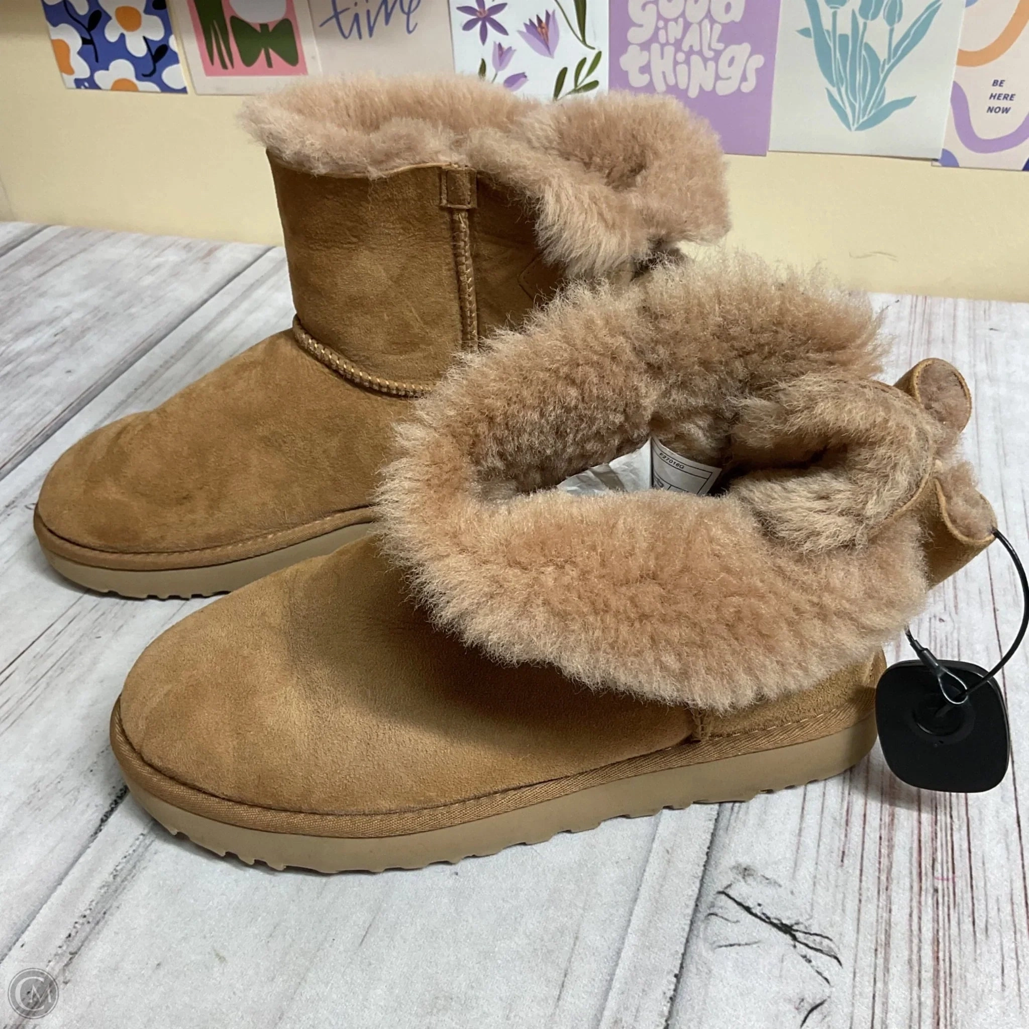 Pool Time Good Traction Boots Designer By Ugg In Tan, Size: 9