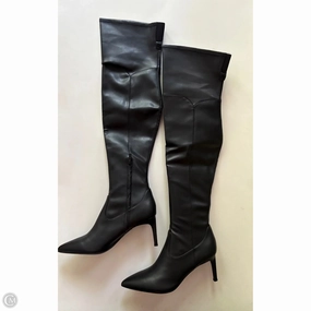 Business Meeting Boots Knee Heels By Calvin Klein In Black, Size: 10