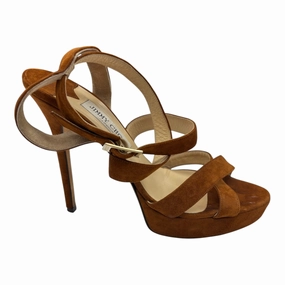 Sandals Luxury Designer By Jimmy Choo In Brown, Size:10 Ocean Walk Modern Bold