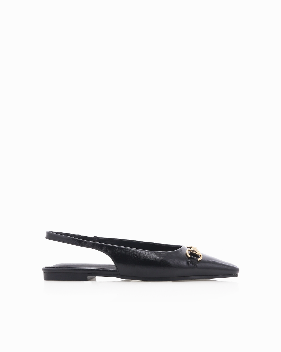 MARJORIE - BLACK SHINE Walkable Flats Bride Glow