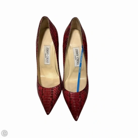 Mesh Upper Rain Safe Shoes Luxury Designer By Jimmy Choo In Snakeskin Print, Size: 8