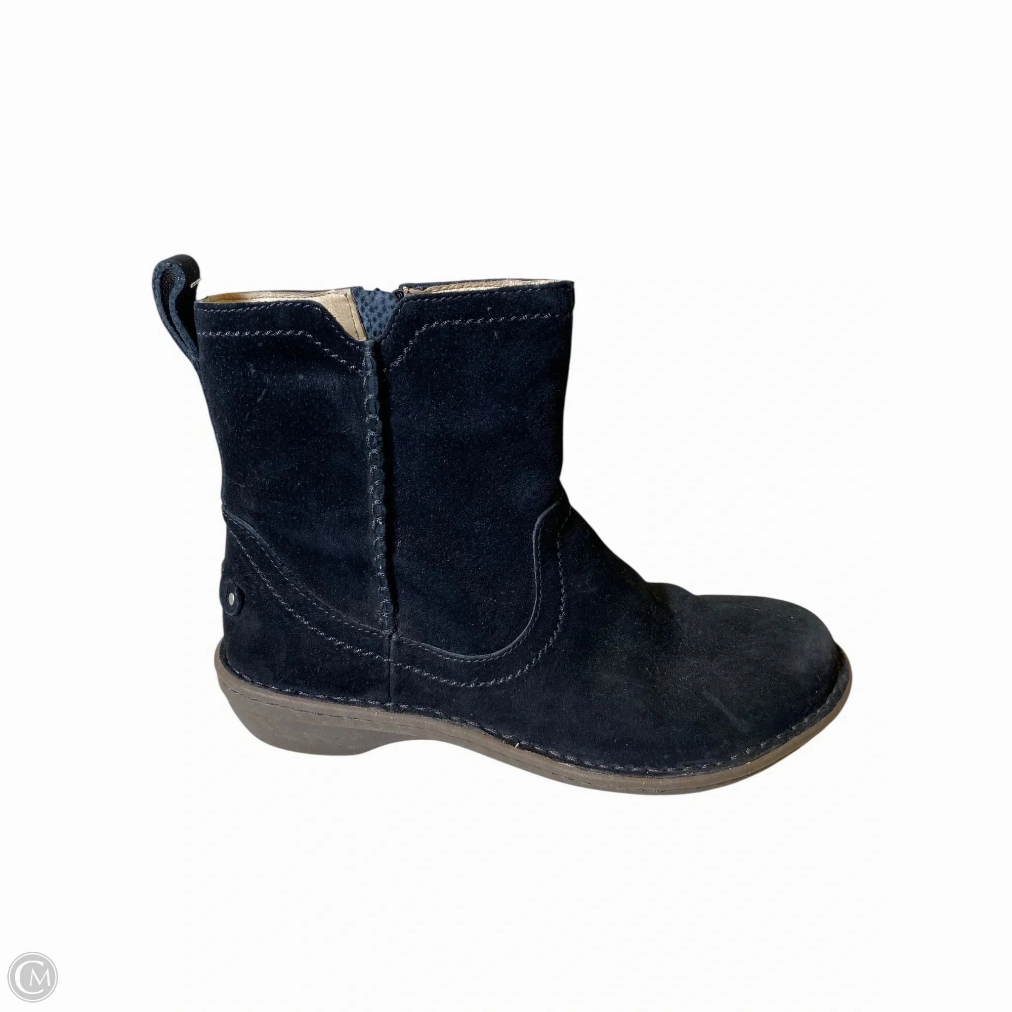 Boots Designer By Ugg In Black, Size: 9 Heel Safe Blown Rubber Outsole