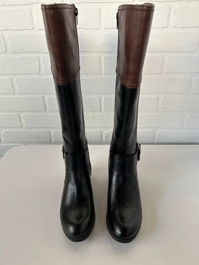 Boots Knee Flats By Unisa In Black & Brown, Size: 6 Waterproof Mountain Climber Hiking Comfort