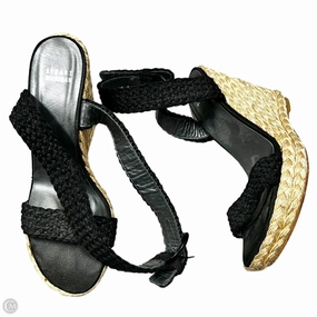 Swift Glide Comfort Shank Sandals Designer By Stuart Weitzman In Black, Size: 9.5