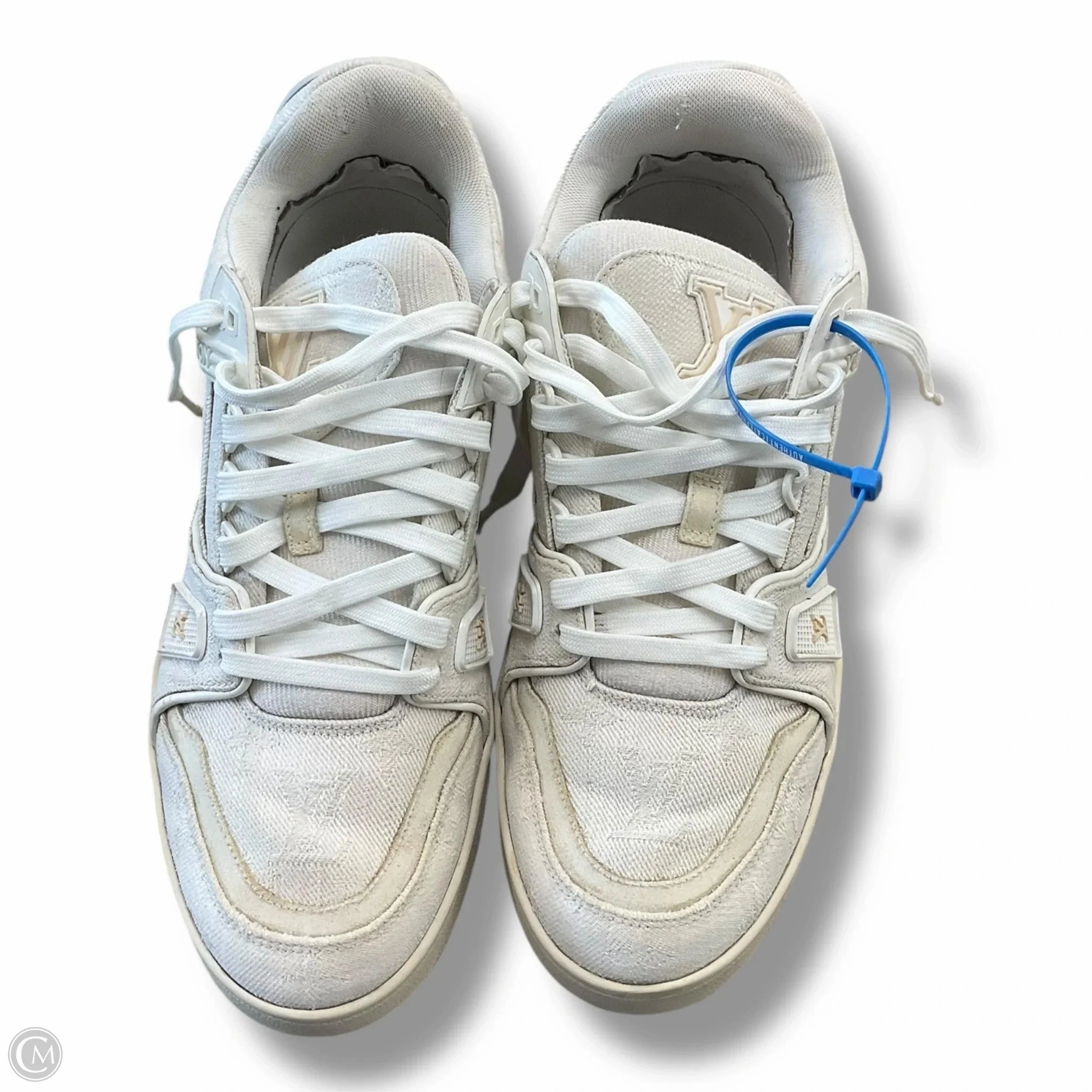 Power Grip Shoes Luxury Designer By Louis Vuitton In Ivory, Size: 9