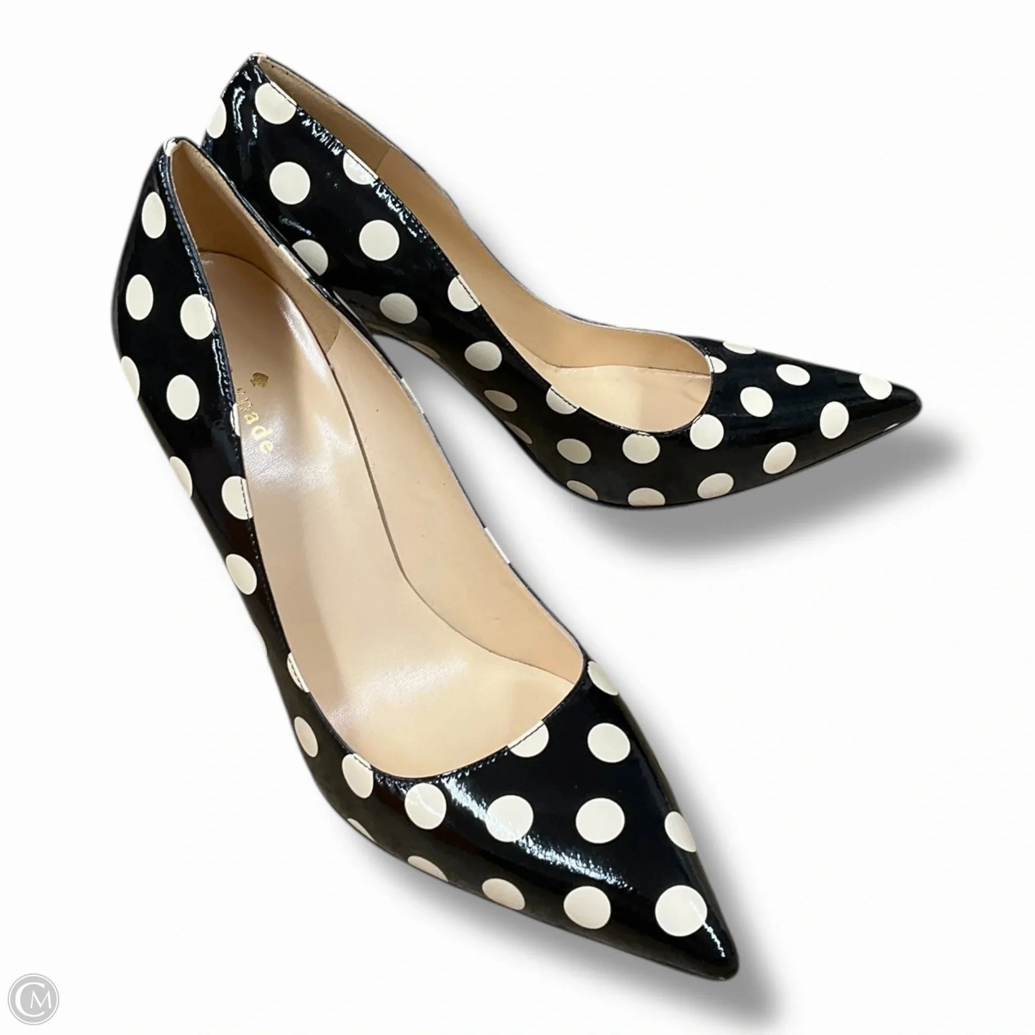 Field Fast Shoes Designer By Kate Spade In Polkadot Pattern, Size: 9.5