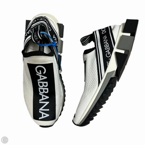 Moon Tone Shoes Luxury Designer By Dolce And Gabbana In Black & White, Size: 6.5