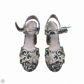 Sandals Designer By Tory Burch In Black & Gold, Size: 5.5 Sea Breeze