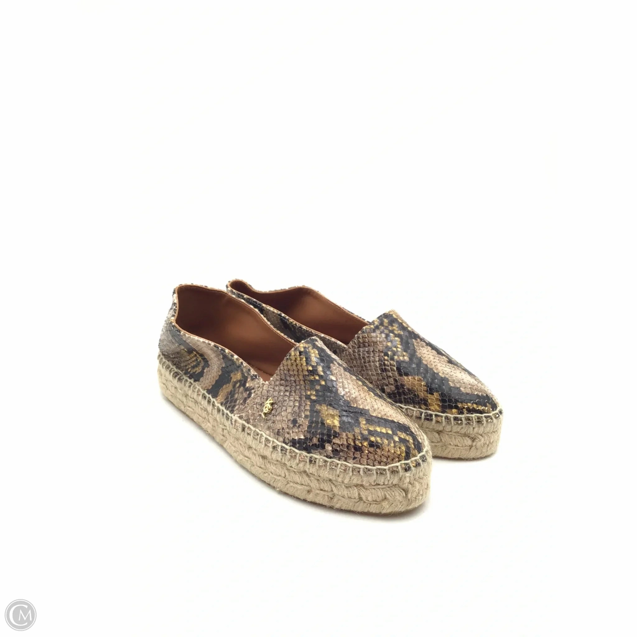 Ventilation Perforation System Durable Build Airport Travel Shoes Designer By Kurt Geiger In Snakeskin Print, Size: 10