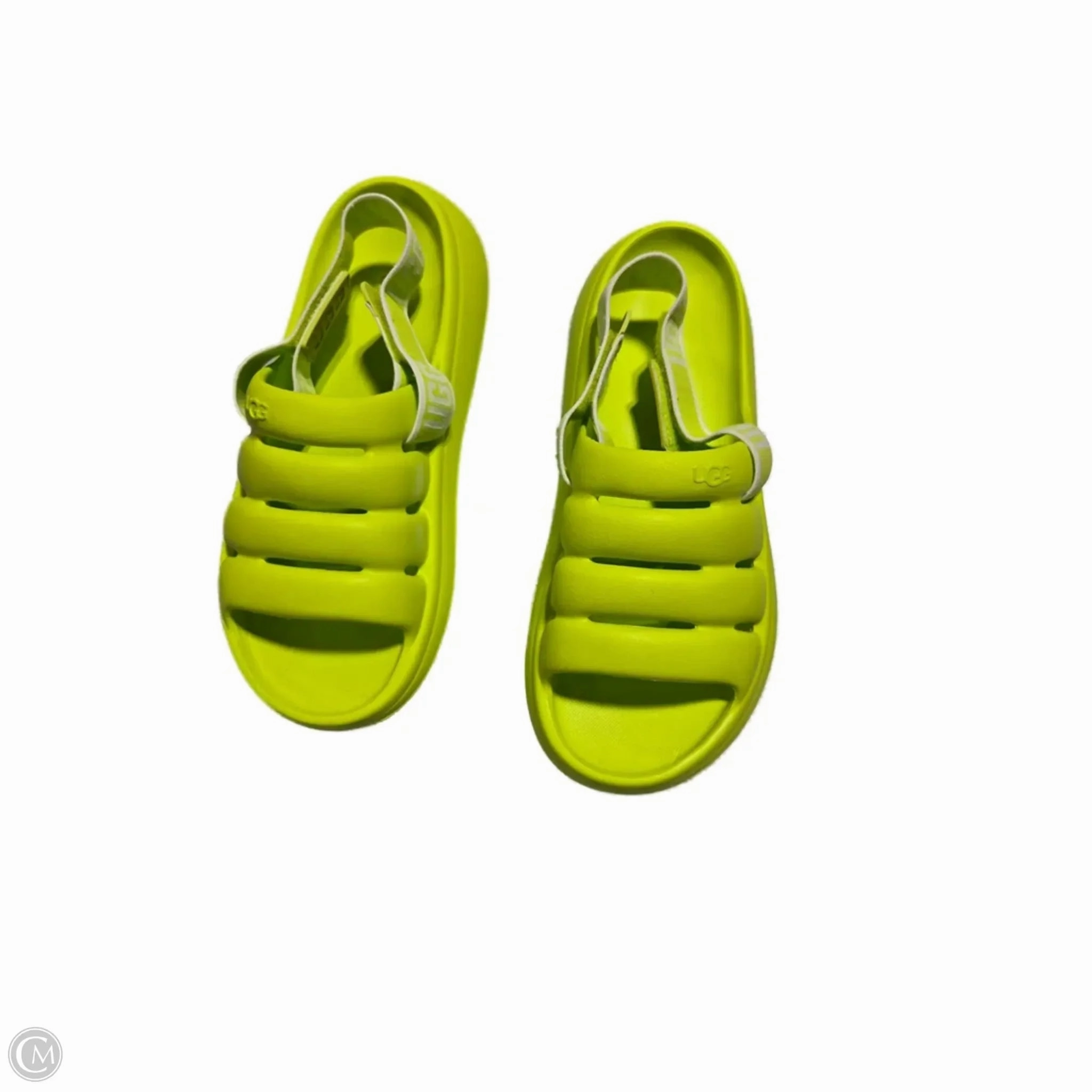 Sandals Designer By Ugg In Green, Size: 9 Heritage Line Lightweight Form Road Trip