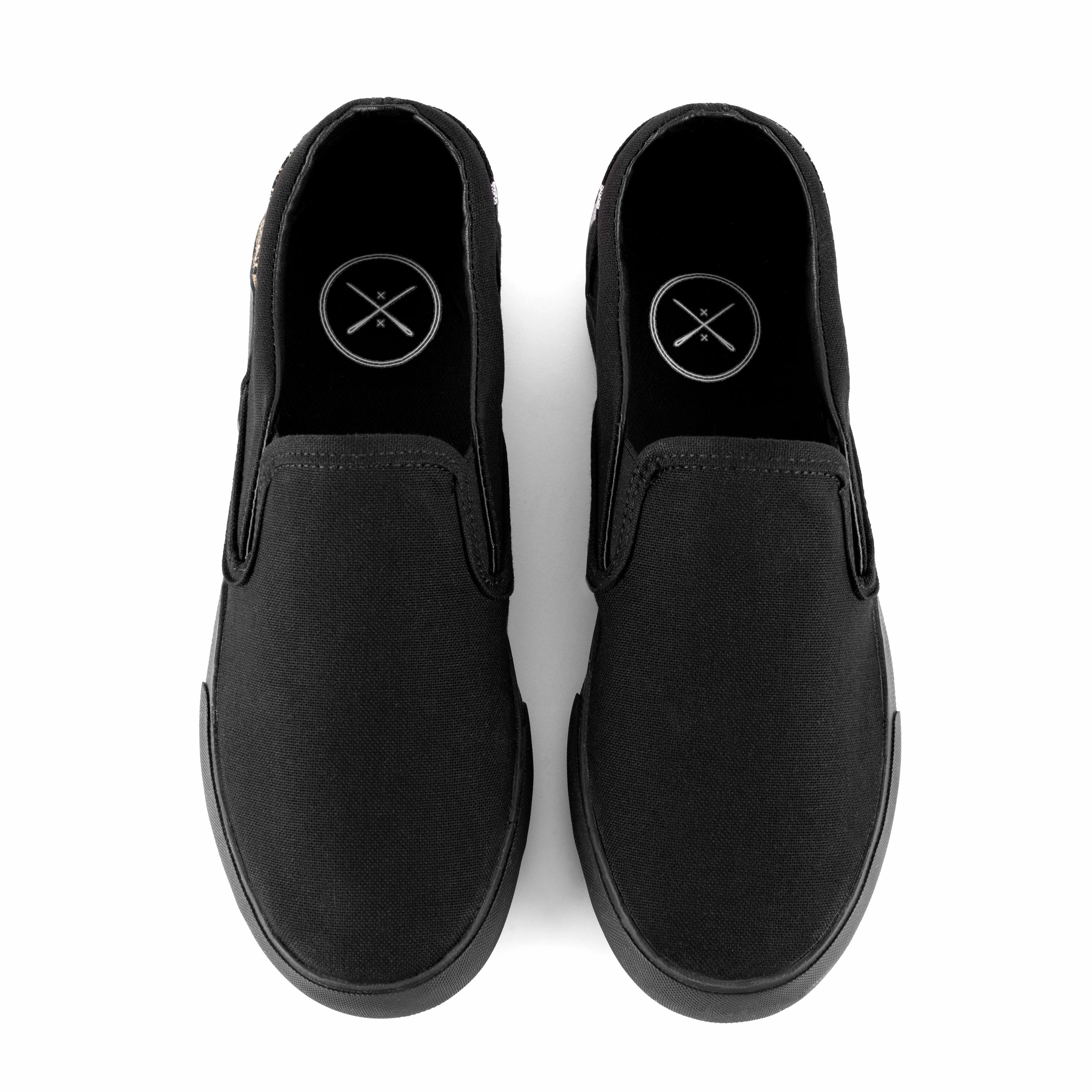 All Black Slip On (Shoe Art Contest) Pavement Walk Lightweight Upper