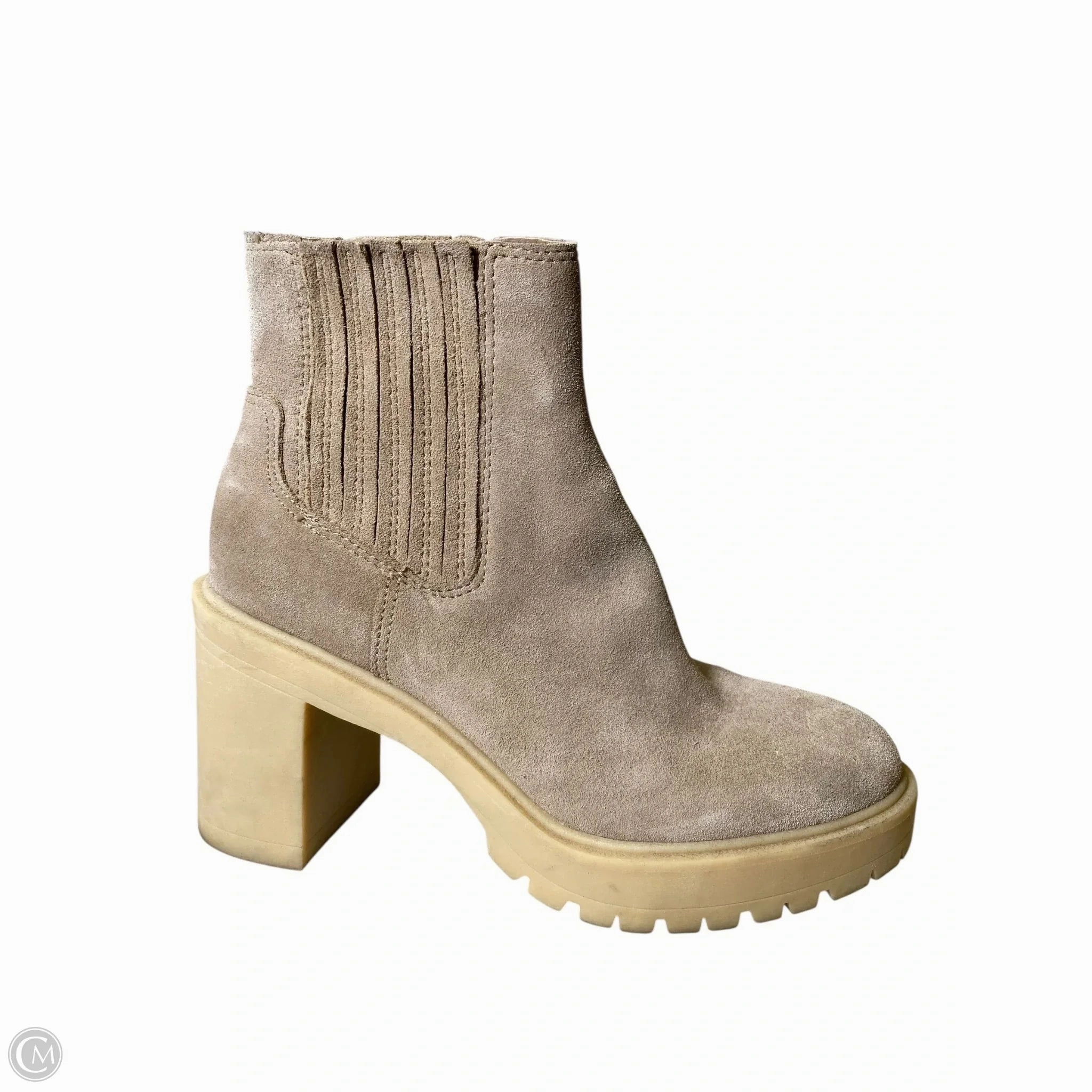 Weekend Wear Boots Ankle Heels By Dolce Vita In Beige, Size: 9