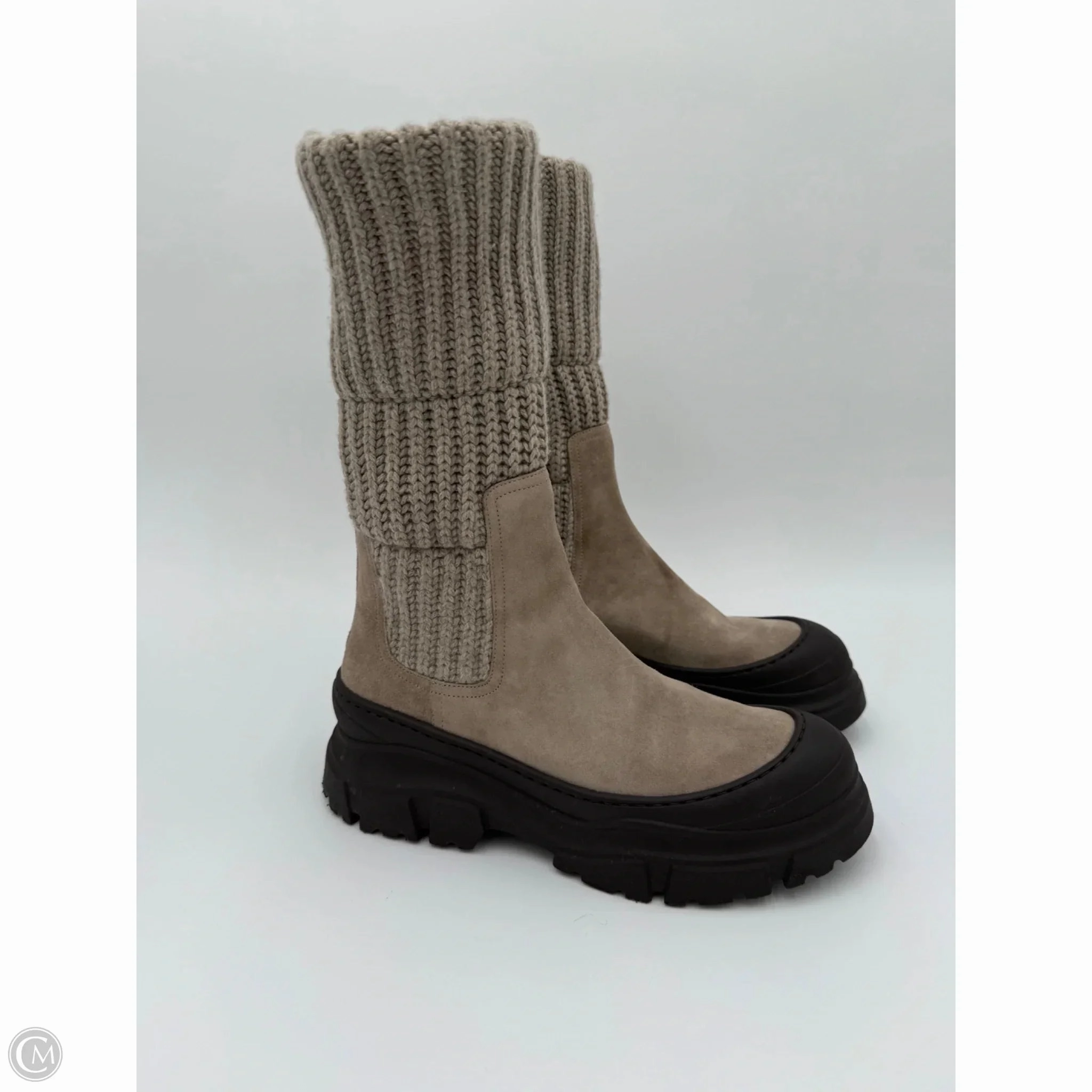 Boots Designer By BRUNELLO CUCINELLI In Grey, Size: 8 Snow Warm Supportive