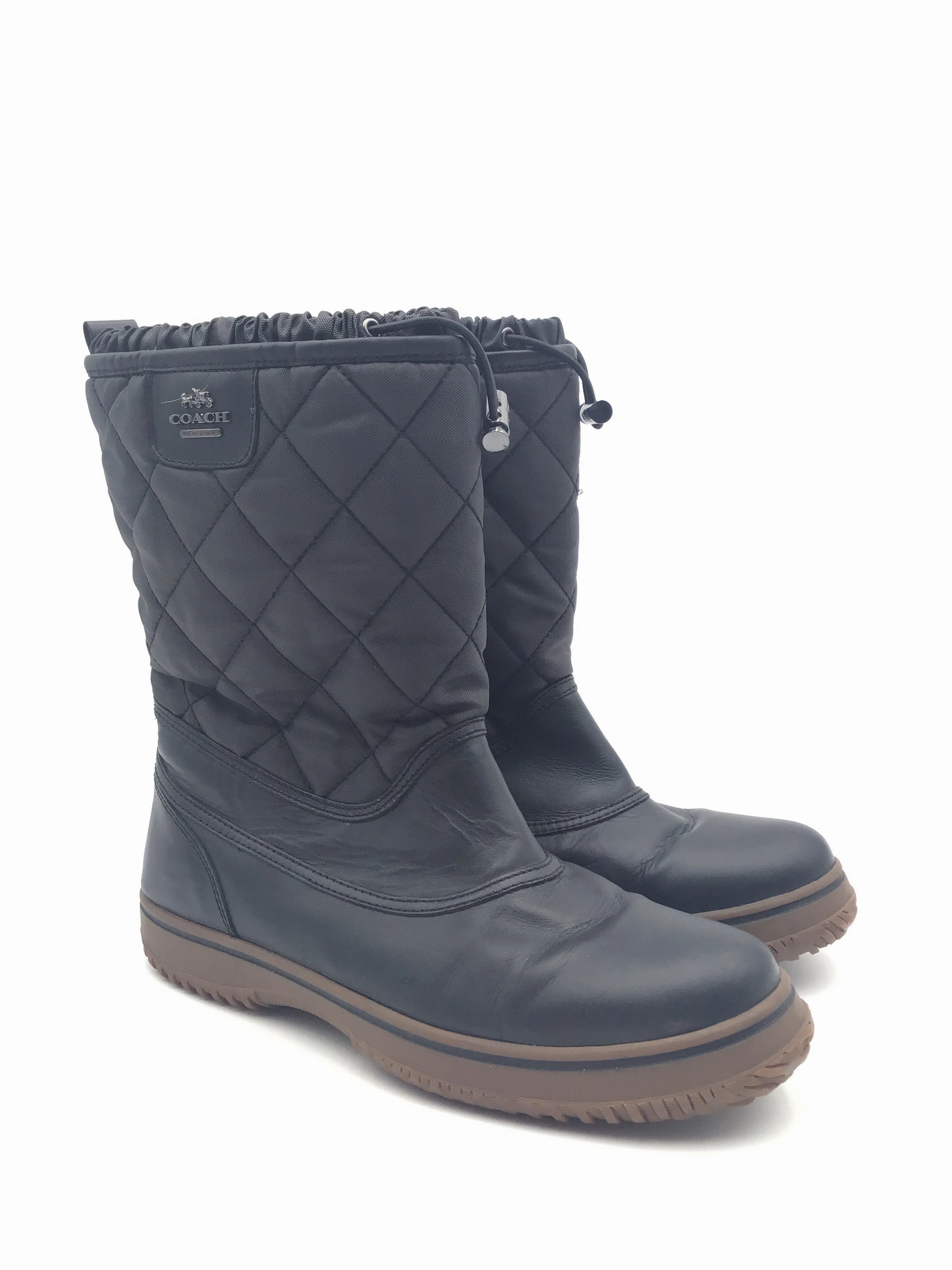 Daily Essential Boots Designer By Coach In Black, Size: 10