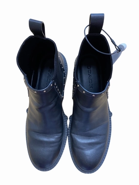 Zero Drop Platform Boots Designer By Coach In Black, Size: 7.5