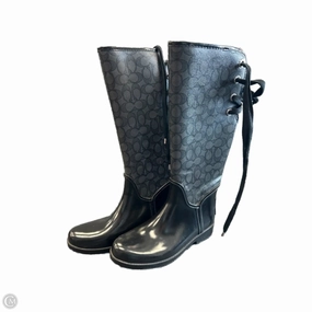 Boots Designer By Coach In Black, Size: 8 Party Mood