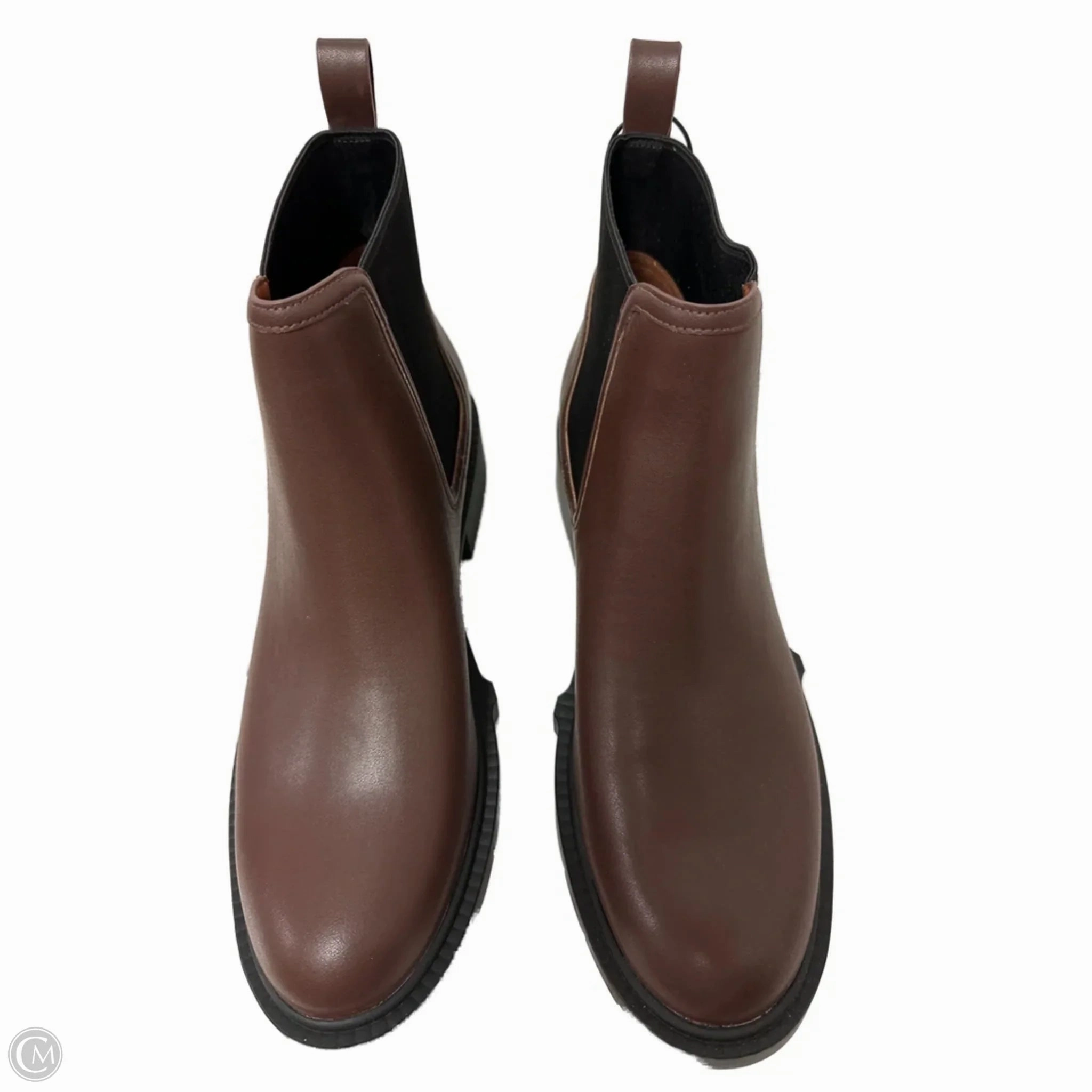 Soft Tone Velvet Soft Boots Designer By Coach In Brown, Size: 11