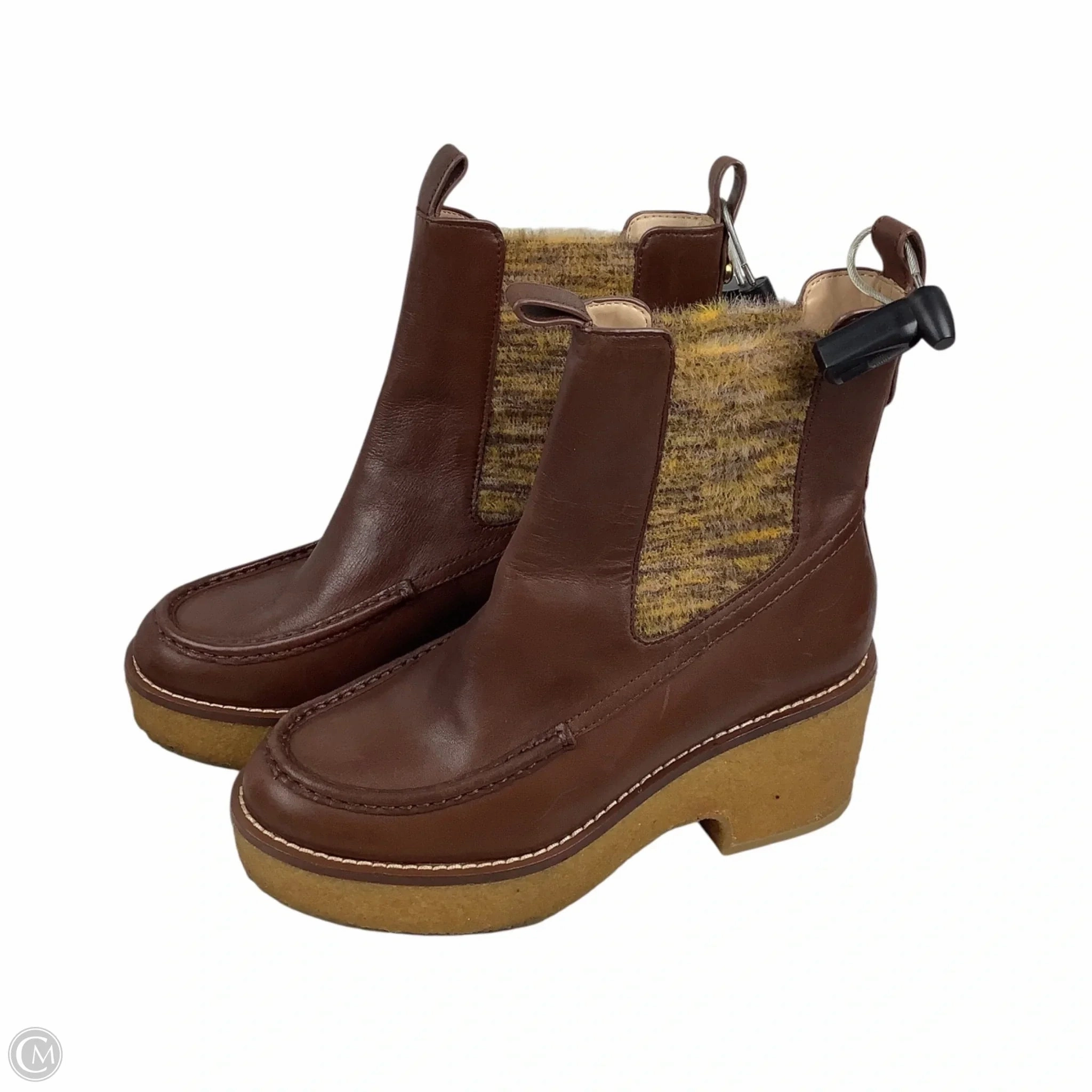 Boots Designer By Coach In Brown, Size: 8 Strap Mode