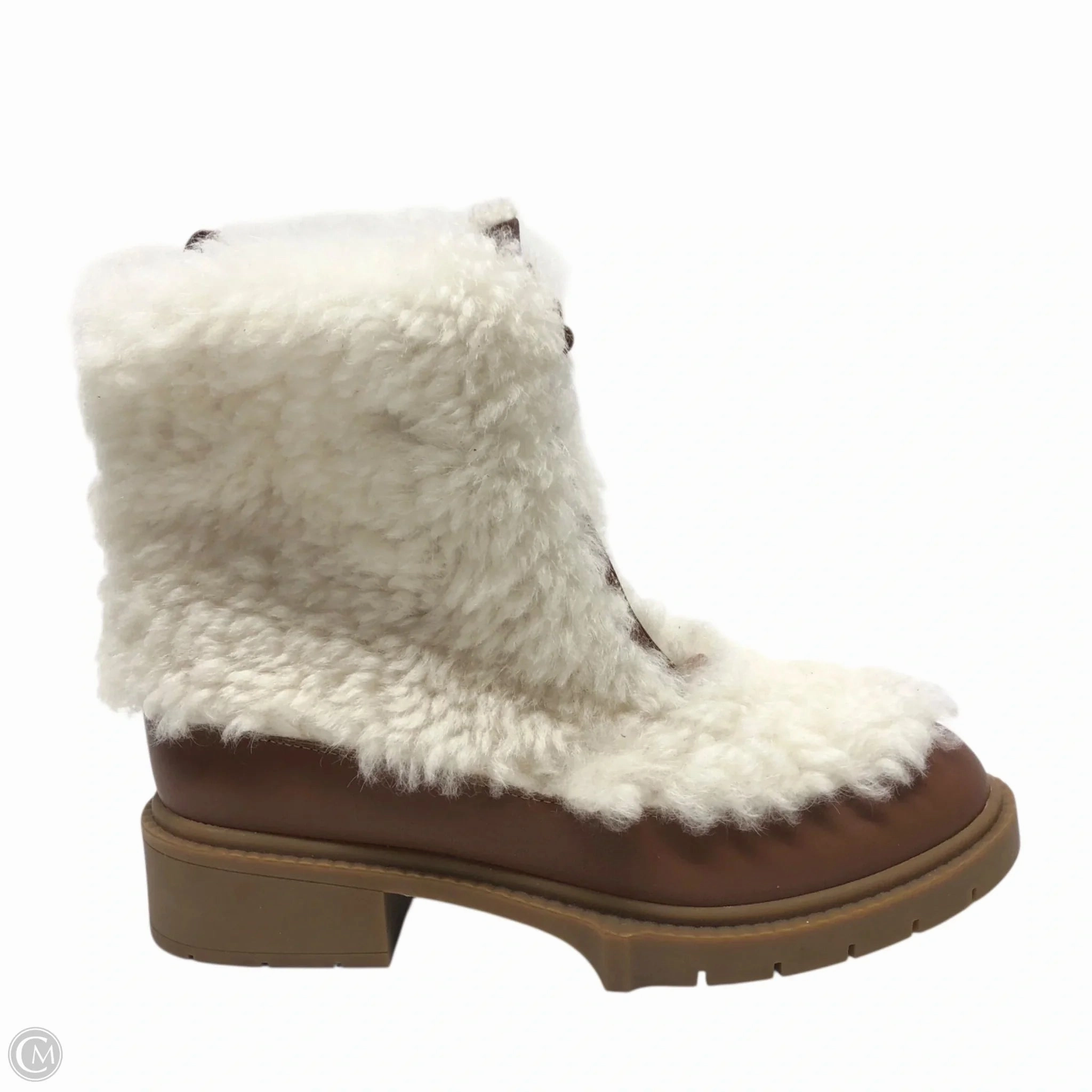 Clear Glow Enhanced grip Boots Designer By Coach In Cream, Size: 7