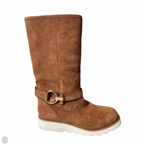 Slip On Boots Designer By Coach In Saddle, Size: 8