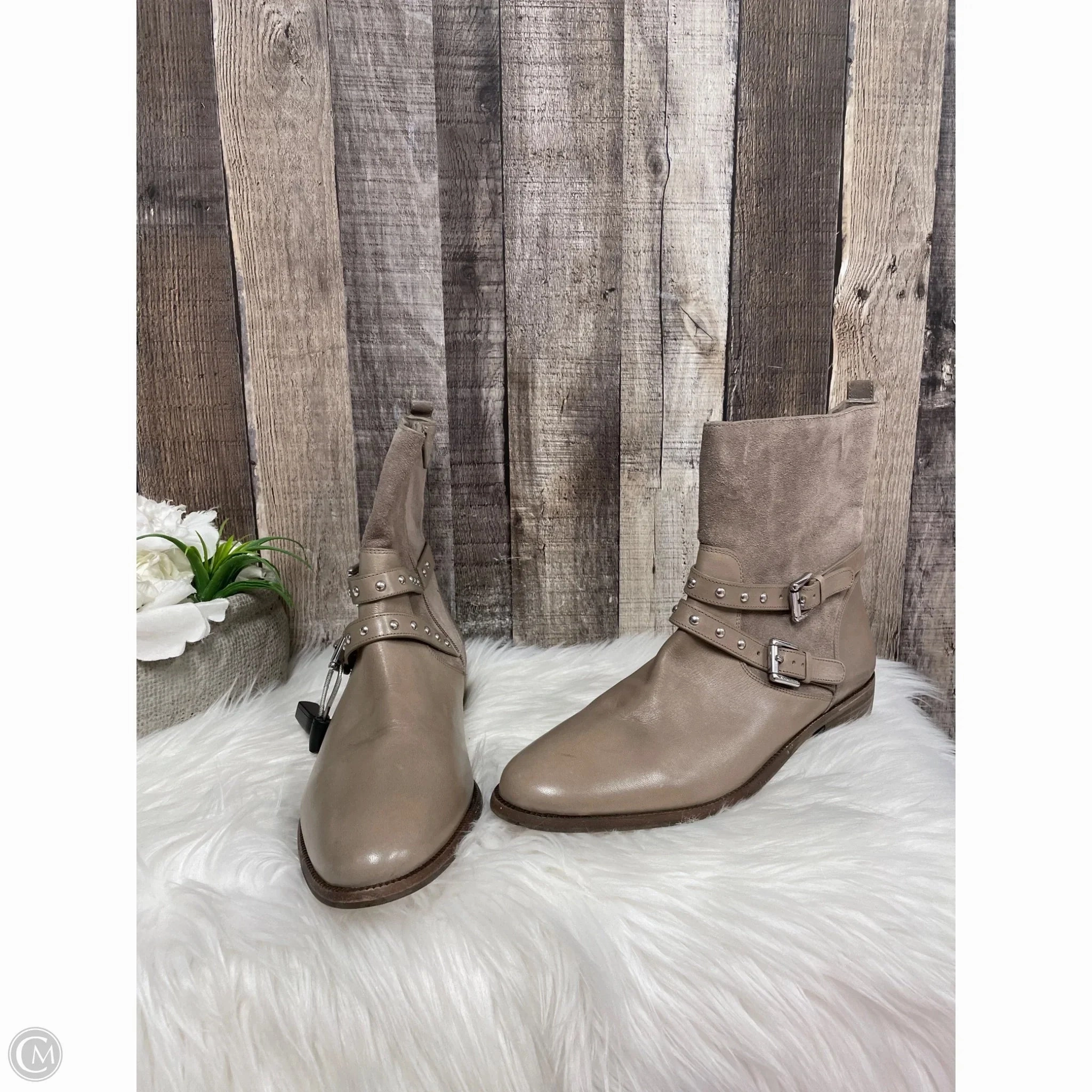 All Day Comfort Fit Boots Designer By Coach In Tan, Size: 10