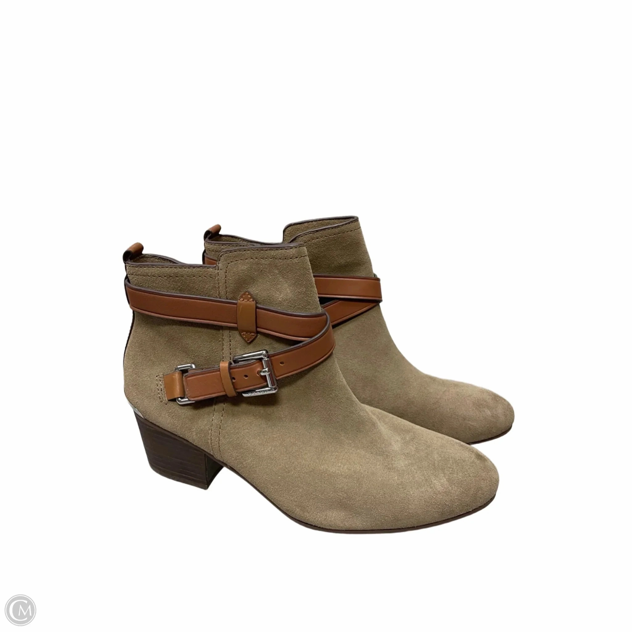 Boots Designer By Coach In Taupe, Size: 7.5 Ultra Light Construction New York